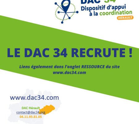 [DAC 34  Recrute] - 2 Offres d'emplois à pourvoir ! 🔎