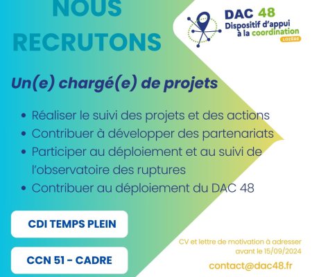 RECRUTEMENT - Chargé(e) de projet